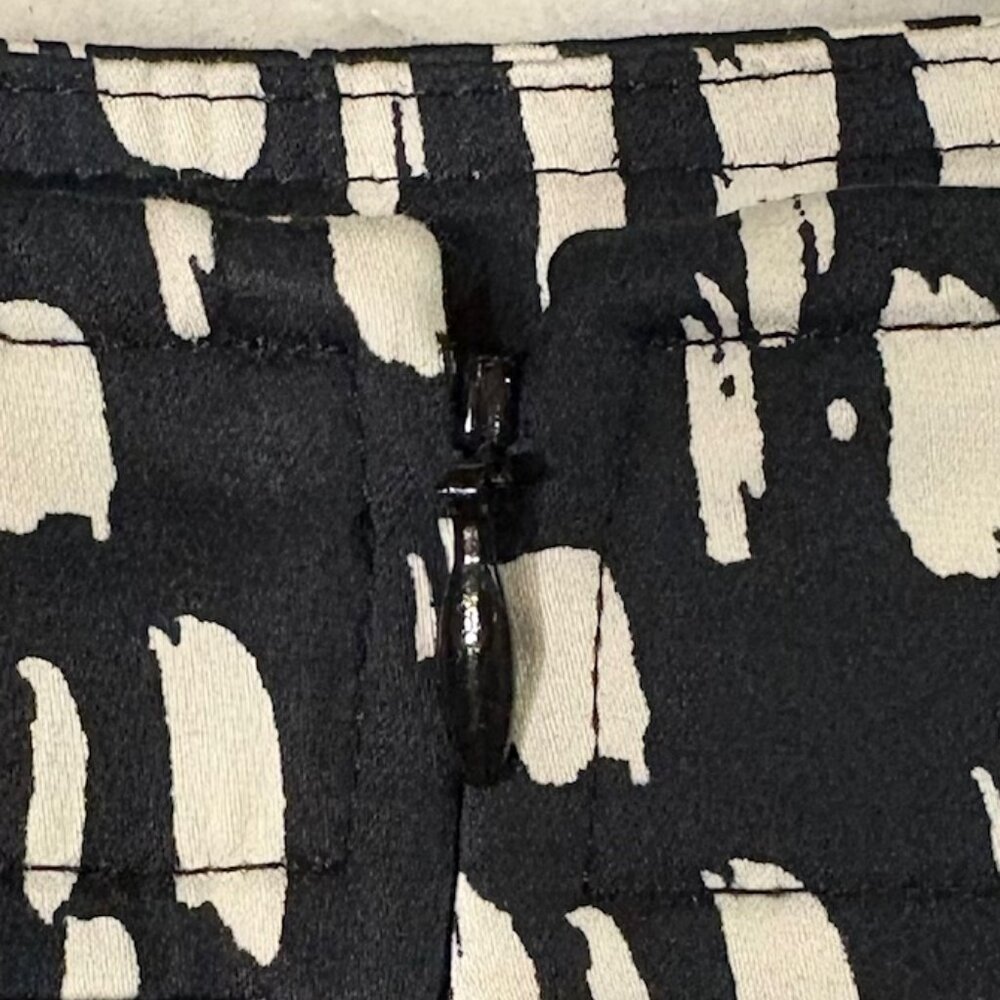 NWT Ann Taylor Fully Lined Zipper Back Straight Pencil Skirt Black White Size 6 - Picture 8 of 13